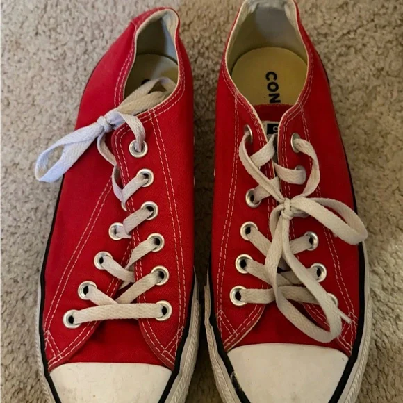 Converse Red and White Sneakers - Picture 1 of 3